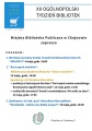 XII Ogólnopolski Tydzień Bibliotek: 8 - 15 maja 2015