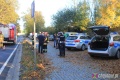 Kolizja przy cmentarzu z udziałem radiowozu [ZDJĘCIA]
